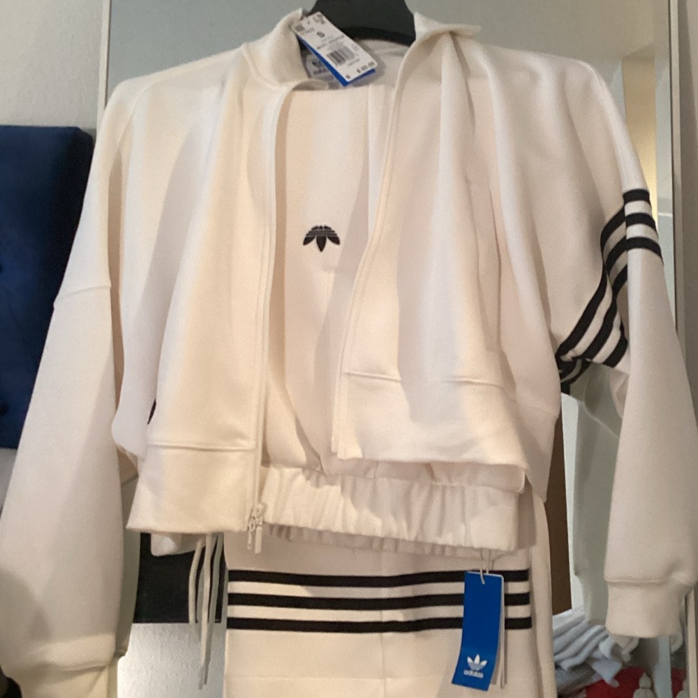 Adidas White and Black Women's Tracksuit